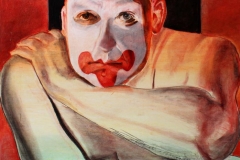 Selbst vor schwarzem Kanal Pastell 100x100 cm